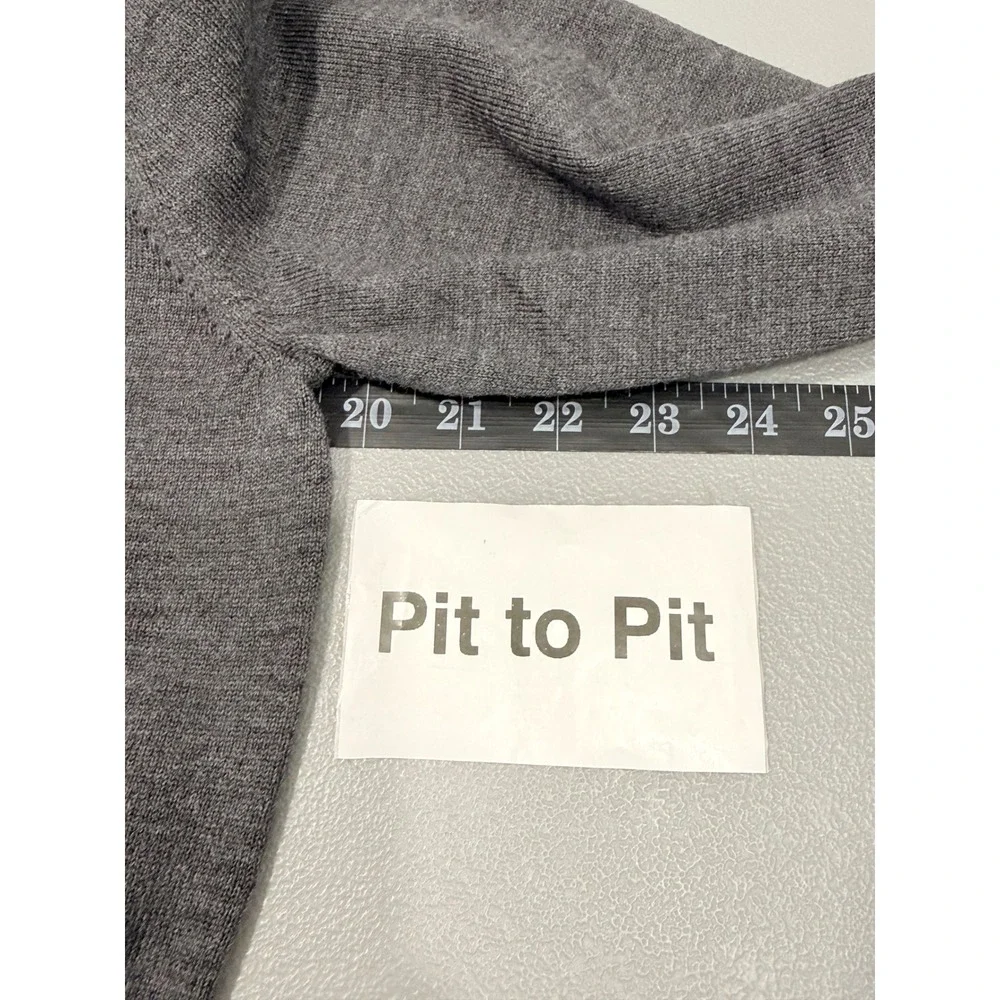 Brooks Brothers Merino Wool Sweater Mens S Grey Preppy Business Casual Office